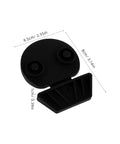 Universal Silicone EV Charging Port Covers, black, 8cm x 6.5cm, flexible design for protecting charging ports from grit.