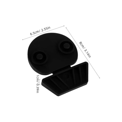 Universal Silicone EV Charging Port Covers, black, 8cm x 6.5cm, flexible design for protecting charging ports from grit.
