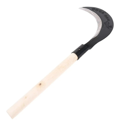 Manganese Steel Long Handle Hand Scythe For Weeding And Lawn Care With Thick Blade Heavy Duty Garden Tool For Outdoor Use One Hand Friendly Weeder