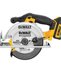 20V Max Cordless Tool Combo Kit With Drill Driver, Impact Driver, Oscillating Tool, Grinder, Circular Saw, Reciprocating Saw, Right Angle Drill, LED Light, Built In Speaker, Two Batteries And Charger 9 Piece Set circular saw close-up