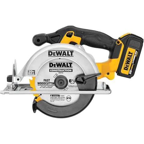 20V Max Cordless Tool Combo Kit With Drill Driver, Impact Driver, Oscillating Tool, Grinder, Circular Saw, Reciprocating Saw, Right Angle Drill, LED Light, Built In Speaker, Two Batteries And Charger 9 Piece Set circular saw close-up
