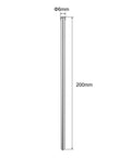 Four Pack 6mm By 200mm Linear Motion Rod Shafts Chrome Plated Case Hardened Steel Guides For 3D Printers And CNC Machines diagram