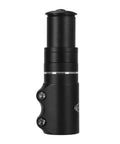 Black Bike Stem Riser Extender 1 1/8 Inch Aluminum Alloy Adjustable Handlebar Riser Adapter for Mountain Road MTB BMX and Fixie Bikes