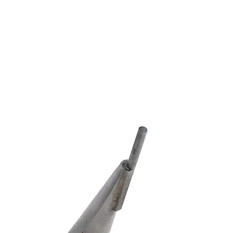 Pro Grade 1mm Tungsten Carbide Pin Probe Insert With 6mm Shank And 75mm Length For Height Gauges Like TESA Fowler Trimos, Wear Resistant Magnetic Field Tough, Ideal For Precise Measurement And Repeated Contact, shown in tweezers