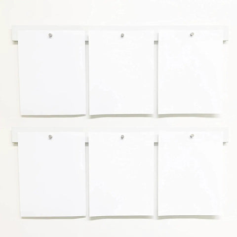 White Magnetic Wall Display Bars For Kid Art And Photos Strong Magnet Gallery Track System Total Flex Spacing Setup showing art on a wall.