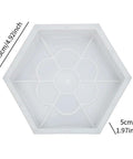 Dope Hexagon Concrete Mold For Pavement And Walkways Reusable Brick Mold For DIY Patio Lawn And Garden Path Creation Built To Last Easy To Use Cement Casting Tool For Stone Look Bricks showing dimensions.