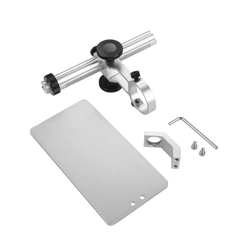 Heavy Aluminum Microscope Stand For USB Digital Microscopes Adjustable Support Fits 1 To 1.4 Inch Diameter Tubes, base and clamp parts