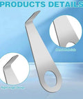 Right angle design of 2 Pack Doorbell Key Replacement Tools For All New Video Battery Doorbell 2024 Release with metal materials.