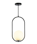 Cool Black Frosted Glass Pendant Light With Adjustable 1 Light Globe Fixture Spherical Hanging Pendant for modern interiors.