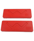 Digital Oil Level Caliper in red, two pieces stacked, showcasing ergonomic grip design for precise measuring.