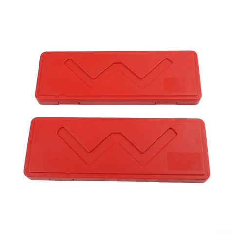 Digital Oil Level Caliper in red, two pieces stacked, showcasing ergonomic grip design for precise measuring.
