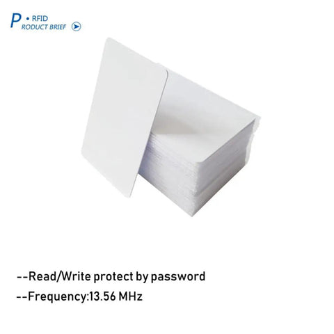 13.56MHz RFID M1 Cards ISO14443A Blank PVC Cards For Access Control And Hotel Key Cards, 30 Pack Stack Angle View