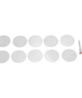 10Pcs Stainless Steel Drill Attachment Discs For Rotary Tools Metal Cutting Saw Blades Set For Drills with 10 discs and 2 rods