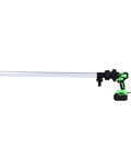Jiawu Rechargeable Liquid Transfer Pump With 304 Stainless Steel Tube For Smooth Fuel Siphoning In Food Processing And Equipment Maintenance Featuring Ergonomic Design And Us Plug For Portable Heavy Duty Use - green handheld pump with long tube.