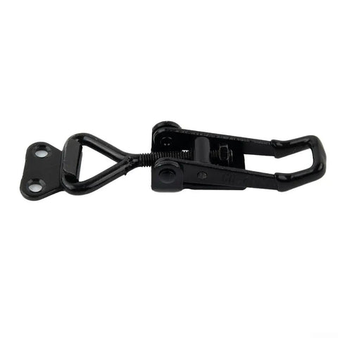 Adjustable GH 4001 Toggle Clamp Hasp Catch Clip With Quick Fixture Heavy Duty Steel Galvanized Iron Mount 220lb Capacity For Lock Free Boxes Cabinets Lockers Doors And Vehicles Easy Install And Secure Latch, black plated