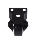 Top Shelf 4 Pack 1.6 Inch Black Polyurethane Fixed Castor Wheels showing front view with metal core for tool carts.
