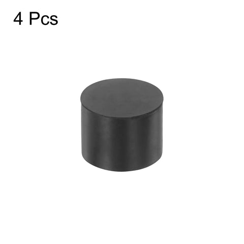 4 Piece Rubber Vibration Isolator Mounts with M6 Female Thread 20 by 15Mm Flat Silent Block Shock Absorber Pads shown from the side.