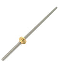 400mm T8x8 Lead Screw With Brass Nut for 3D Printer Z Axis, SUS304 Stainless Steel, Acme Thread