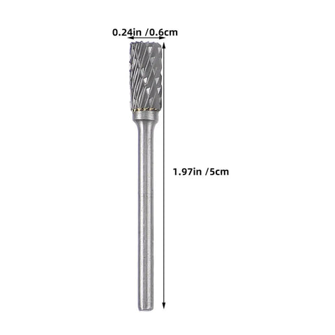 Single burr from 10-Piece Tungsten Carbide Rotary Burr Set With Blue Case For Metal Deburring And Wood Carving High-Precision.
