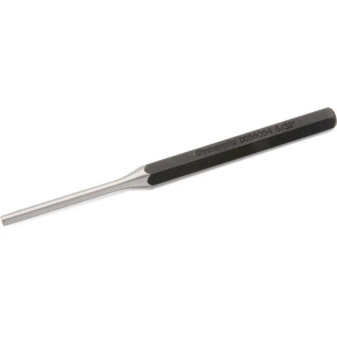 5/32 inch steel punch with black phosphate finish from Pro Grade Pin Punch Set 7 Piece 1/16 To 5/16 In Heavy Duty Steel Heat Treated Corrosion Resistant Black Phosphate Finish ANSI Approved Lifetime Warranty Ideal For Auto Machining And Workshop Repairs