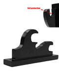 Dual Layer Upscale Sword Wall Mount Rack For Katana Wakizashi Tanto Swords Solid Wood Black Display Holder with felt protection