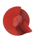 Top view of the fishtail point on a 4 Inch Diameter Earth Auger Bit, 36 Inches Long With Replaceable Cutting Blade, Hardened Steel.