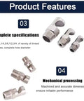 Product features of Shop Grade Heavy Duty 304 Stainless Steel Wide Angle Fan Nozzle 1 4 Inch External Thread including specifications and processing details.