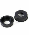 8 Pack Black License Plate Screw Caps For Cars, Trucks, And Vans, Snap On Bolt Covers, shown separately, universal fit, easy installation.