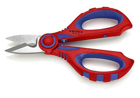 Electricians Shears With Ferrule Crimp Area Up To 6 Square Millimeters, 6.25 Inch Pro Grade Stainless Steel Blades With Fine Serration