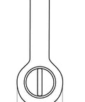 Technical drawing of Beefy Heavy Duty Bow Shackle With Screw Collar Pin G-4161 55 Ton WLL EN 13889 MBL 6X WLL, top view.