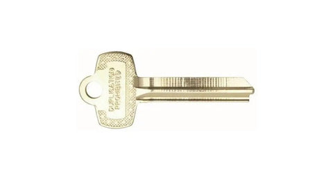 Best A Look Alike Key Blank 1A1A1 For Locksmiths and DIY Replacement, Nickel Silver Finish, Gold Color, Close-up View