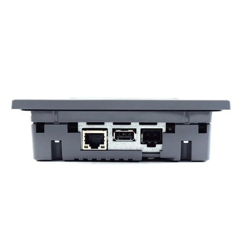 Back view of KTP400 HMI touch panel for industrial automation and control systems showing connection ports.