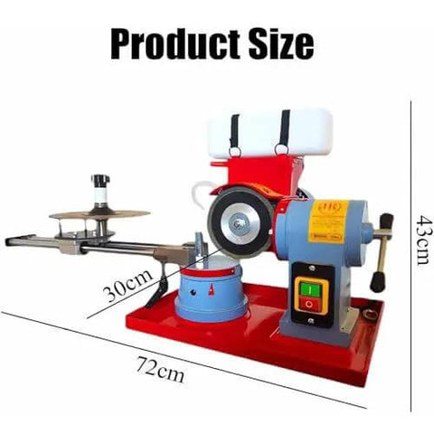 Heavy Duty 550W Electric Circular Saw Blade Sharpener For Carbide And Woodworking Tools 110V Rotary Angle Grinder with size dimensions.