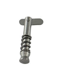 Quick release spring pin for Two Pack Stainless Steel 316 Top Jaw Slide Sets in seven eighths inch and one inch sizes.