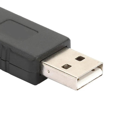 Close-up of USB connector on USB to RS485 Converter Adapter 2 Pack Plug and Play Data Transmission Serial Module for Windows 7 8 XP Vista 1200 Meter Range Self Powered Field Ready for PLC and SCADA.
