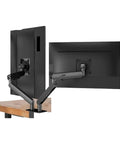 Hella Sturdy Articulating Monitor Mount With Smooth Slide Mechanical Arm For Desk Setup and Sick Posture Relief with VESA support.
