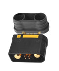 Rock Solid 240A Quick Connector Pair Featuring Gold Plated Brass Terminals And Tough PA Housing For EV Battery Packs Forklifts RC Aircraft Male Female Plug And Play Kit close-up showing connectors and housing.