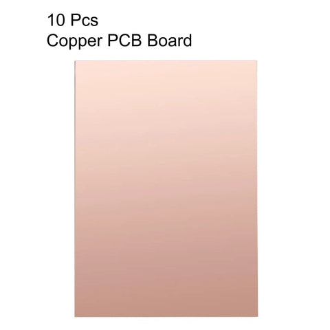 Ten Pack 100x70mm Double Sided Copper Clad FR4 PCB Laminate 1.5mm Thick For DIY Prototyping Board Electronics Projects And Model Making