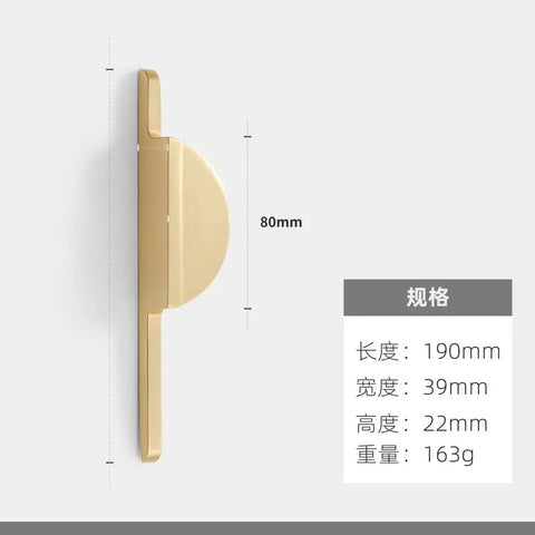 Top Tier Slick Round Cabinet Door Handle And Kitchen Drawer Pull With Heavy Duty Gold Grey Zinc Alloy For Rooms And Closets No Fuss Install Comes With Matching Hardware Pieces side view with dimensions