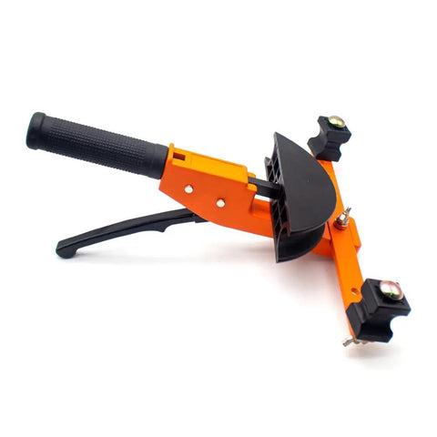 Heavy Duty Multi Size Copper Pipe Bending Tool Kit With Storage Case Fits Half Inch To One Quarter Inch Plastic And Aluminum Tubing side view of bending tool with ergonomic handle for HVAC and plumbing work.
