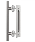 12 Inch Stainless Steel Sliding Barn Door Handle Set With Flush Hardware, Double Sided, Anti Rust And Anti Corrosion Finish