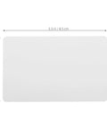 Straight Up Premium White Pvc Cards Bulk Pack Standard Eighty Five By Fifty Four Millimeter Size showing dimensions for custom ID badge printing.