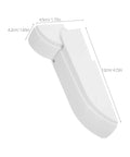 Rugged Universal Spring Assisted Freezer Door Hinge Replacement For Refrigerators And Chest Freezers Featuring Hassle Free Installation and Smooth Automatic Close for Home or Shop Projects, white hinge dimensions shown.