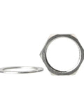 Slick Brass Hex Nuts And Washers Kit Compatible With F81 Barrel Connectors showing a shiny hex nut beside a flat washer.