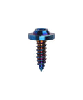 Heavy Duty Grade 5 Titanium Self Tapping Screws M5 X 15MM Burnt Blue Finish showing smooth threads and pointed tip.