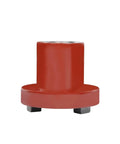 Heavy Duty Three Jaw Coupling Featuring Flexible Plum Blossom Design For Water Pump Motors With Bulletproof Aluminum Hubs Locked In Zero Slop For Reliable Precision Drives, red fixed hub view