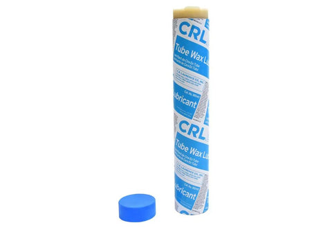Tube Wax Lubricant for Sanding Belts and Discs, solid wax stick with blue cap beside, reducing friction, 15 oz size