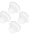 White T Shaped Silicone Plugs 13mm Diameter 0.5 Inch Snap In Hole Seals, Round Rubber Stoppers for Kitchen Basins, Pack of 4
