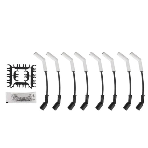 Get Your Classic Ride Looking Fresh With This 8 Piece Extreme Wire Sleeve Kit For GM LS And LT Engines Like LS2 LS3 LS4 LS7 That Fits Perfectly To Keep Your Spark Plug Wires Shiny Black And Ready For The Drag Strip. 8-piece black wire sleeve kit for GM LS LT spark plug wires