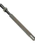 Silver 1.50 mm Barrel Arbor Holder with slide locking jaws, designed for precise watch repair and assembly, secure grip.